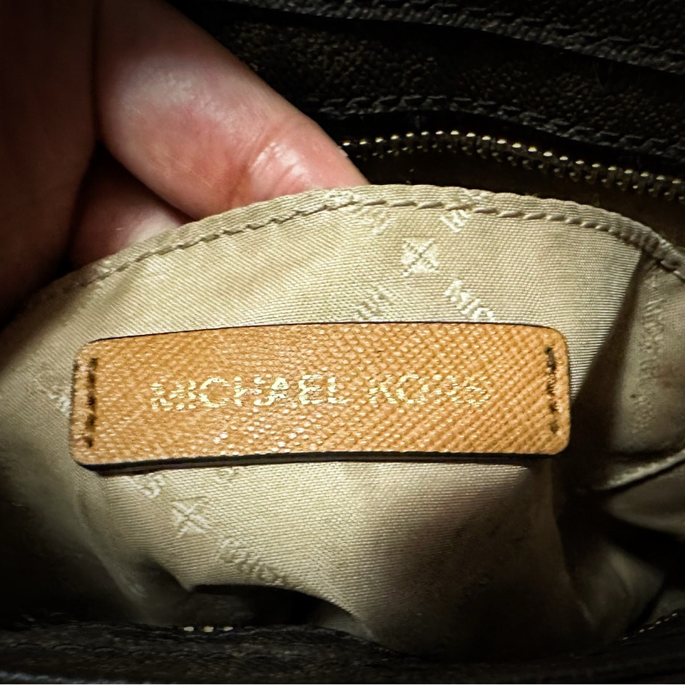 Michael Kors Brown Messenger Bag with Signature MK Monogram - Picture 8 of 14